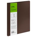 Папка c пружинным скоросшивателем СТАММ "Диагональ" А4, 17мм, 700мкм, пластик, шоколад