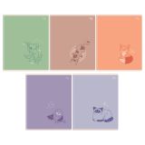 Тетрадь 96л., А5, клетка BG "Маленький", "софт-тач" ламинация