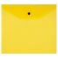 Папка-конверт на кнопке СТАММ А5+, 120мкм, пластик, прозрачная, желтая