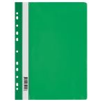 Папка-скоросшиватель пластик. перф. СТАММ А4, 120мкм, зеленая с прозр. верхом