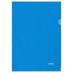 Папка-уголок СТАММ А4, 180мкм, пластик, прозрачная, синяя