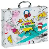 УЦЕНКА - Набор для рисования ArtSpace 58 предм. подарочный бокс. 10цв скетч-маркер., 10цв каранд., 12цв флом., 12цв пастелей, 12цв воск.мел., бл., точ