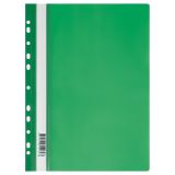 Папка-скоросшиватель пластик. перф. СТАММ А4, 160мкм, зеленая с прозр. верхом