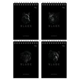Блокнот А6 60л. на гребне BG "Just black"