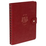 Ежедневник недатированный, А5, 136л., мягкий переплет, экокожа, BG "Embrace. Merlot", красный, на гребне