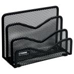 Лоток-сортер вертикальный СТАММ, металл, 3 секции, черный