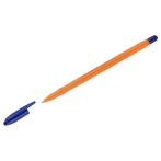 Ручка шариковая СТАММ "Вега" синяя, 1,0мм, оранжевый корпус