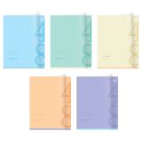 Тетрадь 48л., А5, клетка BG "Нежные цвета", пластиковая обложка