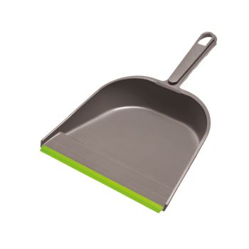 Совок для мусора York, низкая ручка, с резиновой кромкой, ширина 23см, пластик, ассорти