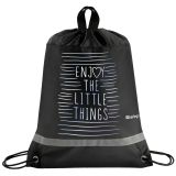 Мешок для обуви 1 отделение Berlingo "Enjoy the little things", 360*460мм, вентиляционная сеточка, светоотражающая полоса