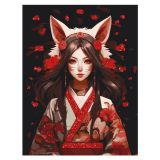 Картина по номерам на холсте с глиттером ТРИ СОВЫ "Аниме", 30*40, с акриловыми красками и кистями