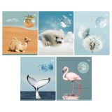 Тетрадь 96л., А5, клетка BG "Естественная среда", "софт-тач" ламинация