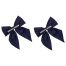 Заколка для волос MESHU, бант, темно-синий, 14*14см, европодвес