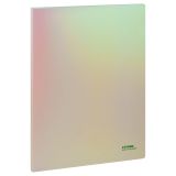 Папка c пружинным скоросшивателем СТАММ "Сияние" А4, 17мм, 700мкм, пластик, белый