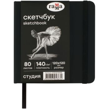 Скетчбук 80л., 120*120 Гамма 