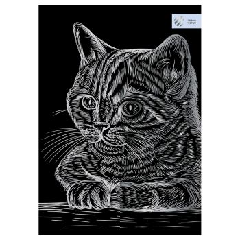 Гравюра с эффектом серебра ТРИ СОВЫ 