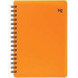 Записная книжка А6 60л. на гребне BG "Неон", оранжевая пластиковая обложка, тиснение фольгой