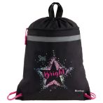 Мешок для обуви 1 отделение Berlingo "Bright star", 360*460мм, вентиляционная сеточка , светоотражающая лента, карман на молнии