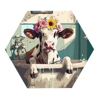 Картина по номерам на фигурном холсте ТРИ СОВЫ 