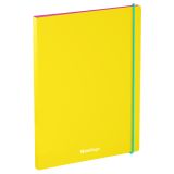 Папка с зажимом Berlingo "Raze" А4, 17мм, 600мкм, желтая, с внутр. карманом, софт-тач