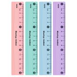 Линейка 15см Berlingo "Instinct", пластиковая, ассорти, европодвес