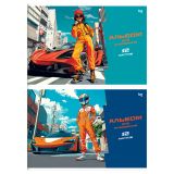Альбом для рисования 12л., А4, на скрепке BG "Street Racer"