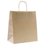 Пакет бумажный "Крафт" с кручеными ручками, 24*14*28см, 70г/м2