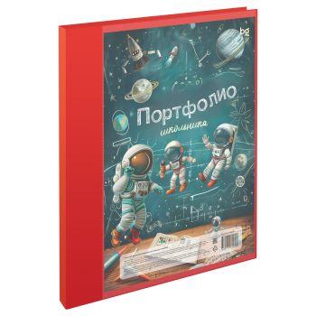 Папка-портфолио пластиковая А4 BG, на 2 кольцах для школьника 