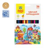 Карандаши цветные Мульти-Пульти "Невероятные приключения", 36цв., заточен., картон, европодвес