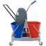 Тележка уборочная OfficeClean Professional, 2 съемных ведра 17л., механический отжим, пластиковый каркас
