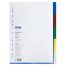 Разделитель листов OfficeSpace А4, 5 листов, без индексации, цветной, пластиковый