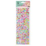 Стразы самоклеящиеся для творчества MESHU "Rainbow" 504 наклейки, инд. уп., европодвес