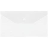 Папка-конверт на кнопке СТАММ С6+, 150мкм, пластик, прозрачная, бесцветная