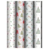 Упаковочная бумага глянц. 70*100см, MESHU "Сказочный лес", 80г/м2, ассорти 4 дизайна