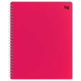 Тетрадь 80л., клетка на гребне BG "Неон", пластиковая обложка, розовый