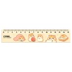 Линейка 15см СТАММ "Хомяки", пластиковая, с волнистым краем, европодвес