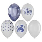 Воздушные шары, 10шт., М12/30см, MESHU "It's boy", пастель, ассорти