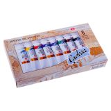 Краски масляные Ладога, 08 цветов, 18мл/туба, картон