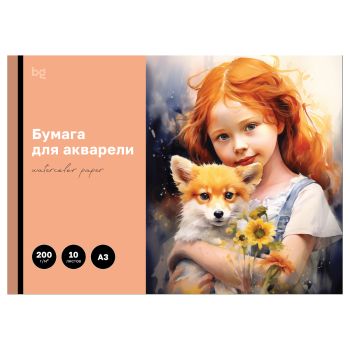 Папка для акварели, 10л., А3 BG 