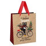 Пакет подарочный 18*23*10см MESHU "Cat's congrats ", крафт