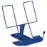 Подставка для книг СТАММ, металлическая, с упором, синяя