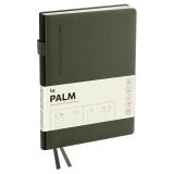 Ежедневник датированный 2026г., А5, 176л., твердый переплет, кожзам, BG "Palm. Dark khaki", темно-зеленый