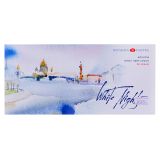 Акварель Белые ночи, художественная, 24цв., кюветы, картон