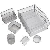 Настольный набор из металла Berlingo "Steel&Style", 7 предметов, серебристый