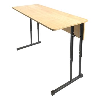 Стол-парта регул.1200*500*580-820мм, рост 3-7 универсал. (3-5гр, 4-6гр, 5-7гр.), клен/черный, с закругленными углами