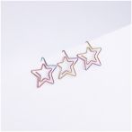 Скрепки фигурные 25мм, MESHU "Stars", 6шт., пакет с европодвесом