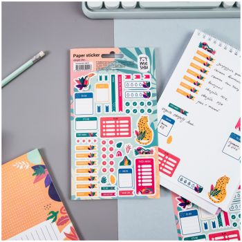 Наклейки бумажные для ежедневников MESHU 