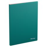 Папка с пружинным скоросшивателем Berlingo "Soft Touch Pro", 17мм, 700мкм, с внутр. карманом, зеленая, внутр. розовая, софт-тач