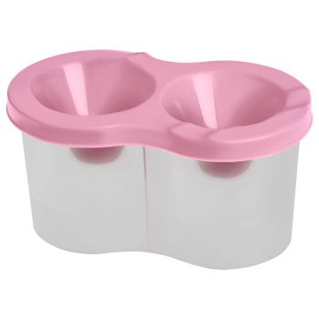 Стакан-непроливайка двойной Гамма, пастельный розовый