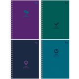 Записная книжка А6 80л., на гребне BG "Монолокор. Тёмный", глянцевая ламинация, твердая обложка